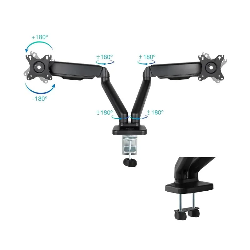 Tooq DB5132TNR-B Suporte de mesa 2 braçOS 17"-32" - Imagem de Detalhe 5