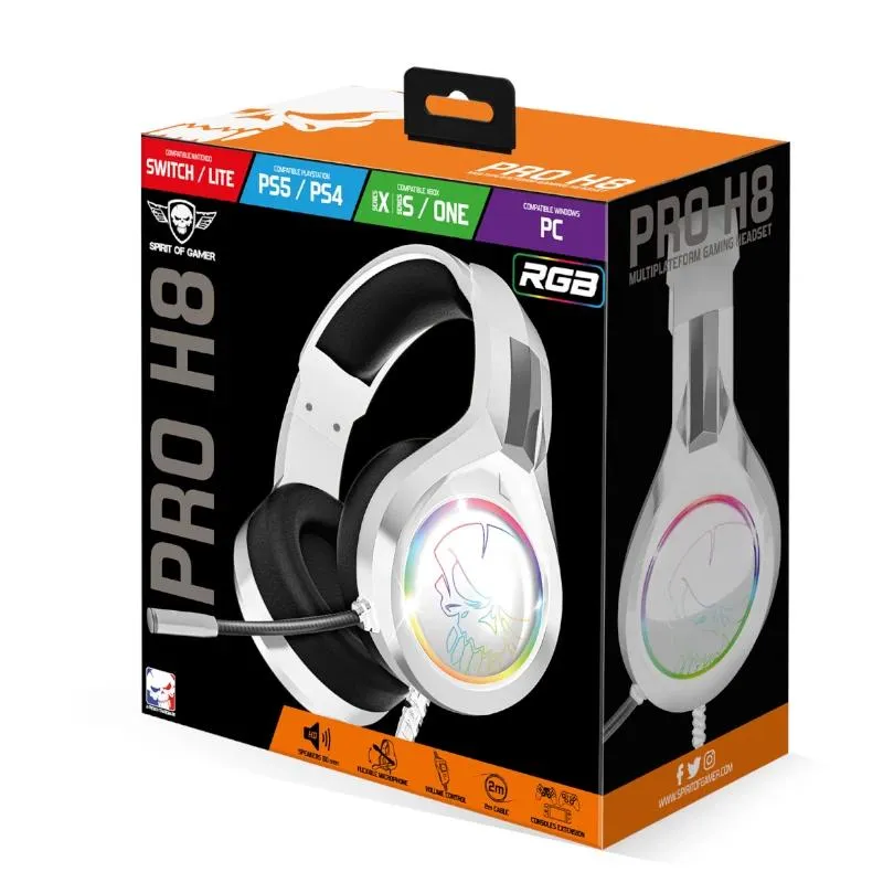 Spirit of Gamer Auricular Pro-H8 branco - Imagem de Detalhe 2