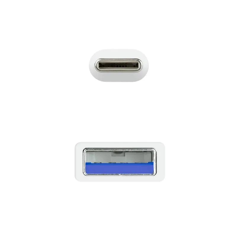 Nanocable Cabo USB 3.1 Gen2 USB-C/A 0,5 M Branco - Imagem de Detalhe 4