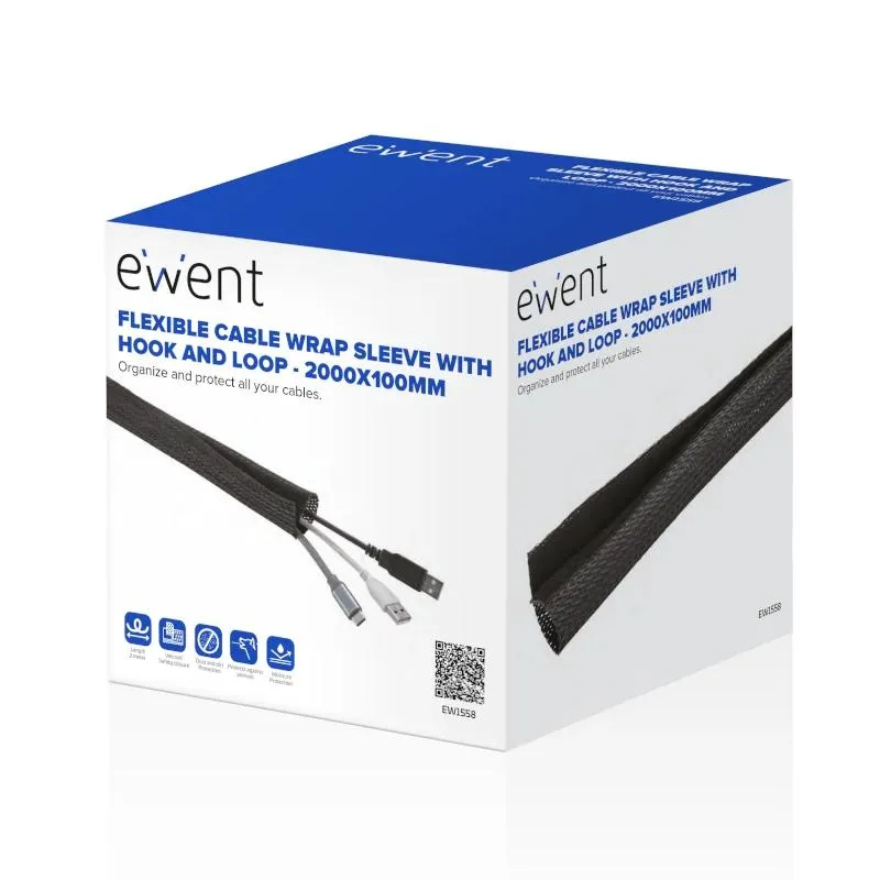 Ewent Manguito gestion cables velcro 2000X100mm - Imagem de Detalhe 2