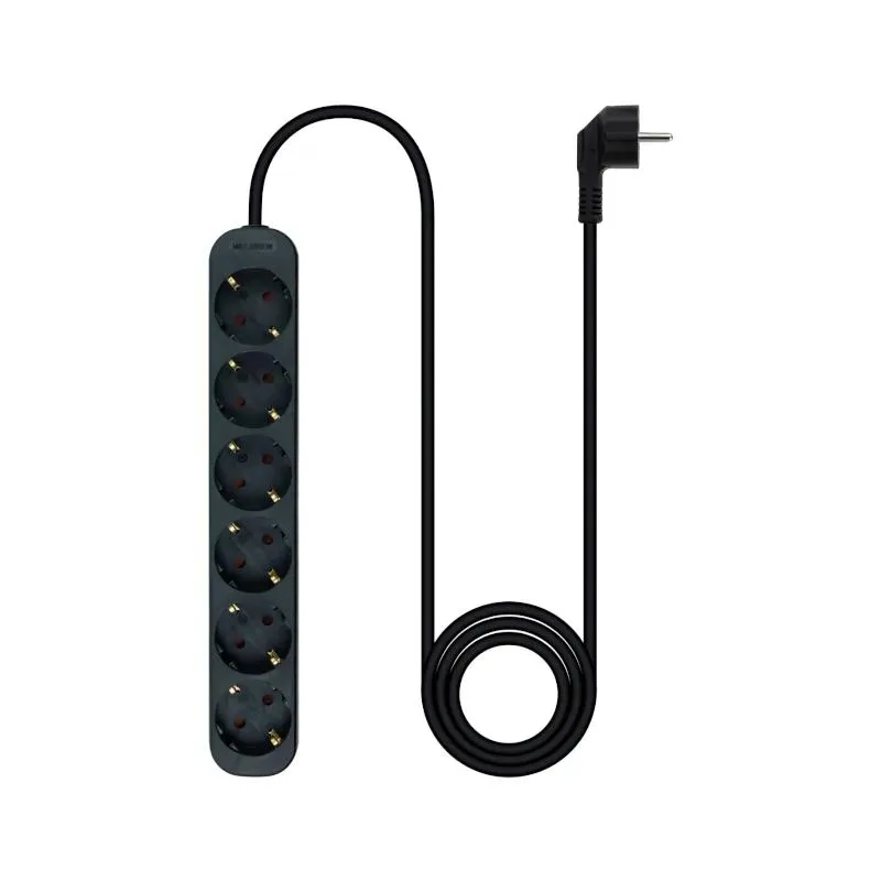 Nanocable Regleta de Tomadas 6 Tomadas 1.4 m Preto - Imagem de Detalhe 3