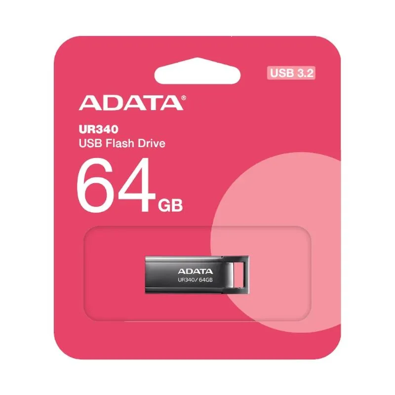 ADATA Pen Drive UR340 64GB USB 3.2 Metal Preto - Imagem de Detalhe 6