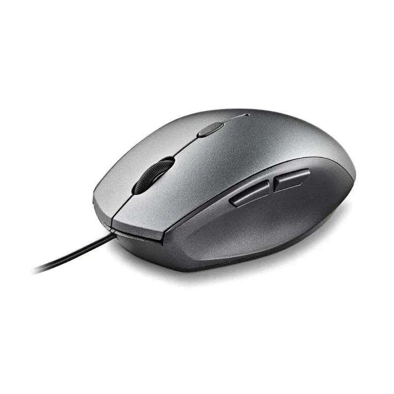 NGS MOUSE SILENCIOSO ERGONÓMICO COM FIO + ADAPTADOR USB TIPO C CINZA - Imagem de Detalhe 6