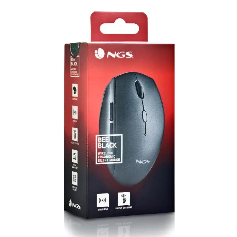 NGS RATON INALÂMBRICO COM TECLAS SILENCIOSAS PRETO - Imagem de Detalhe 4