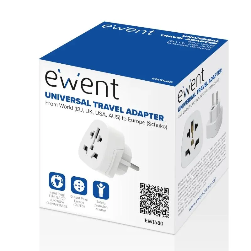 EWENT Adaptador de viagem universal - Imagem de Detalhe 2