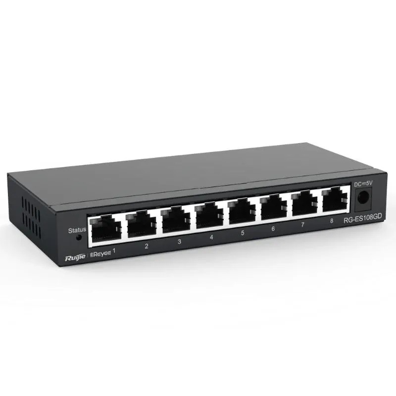 Reyee Switch Não Gerido 8xGb RJ45 Caixa de Aço - Imagem de Detalhe 5