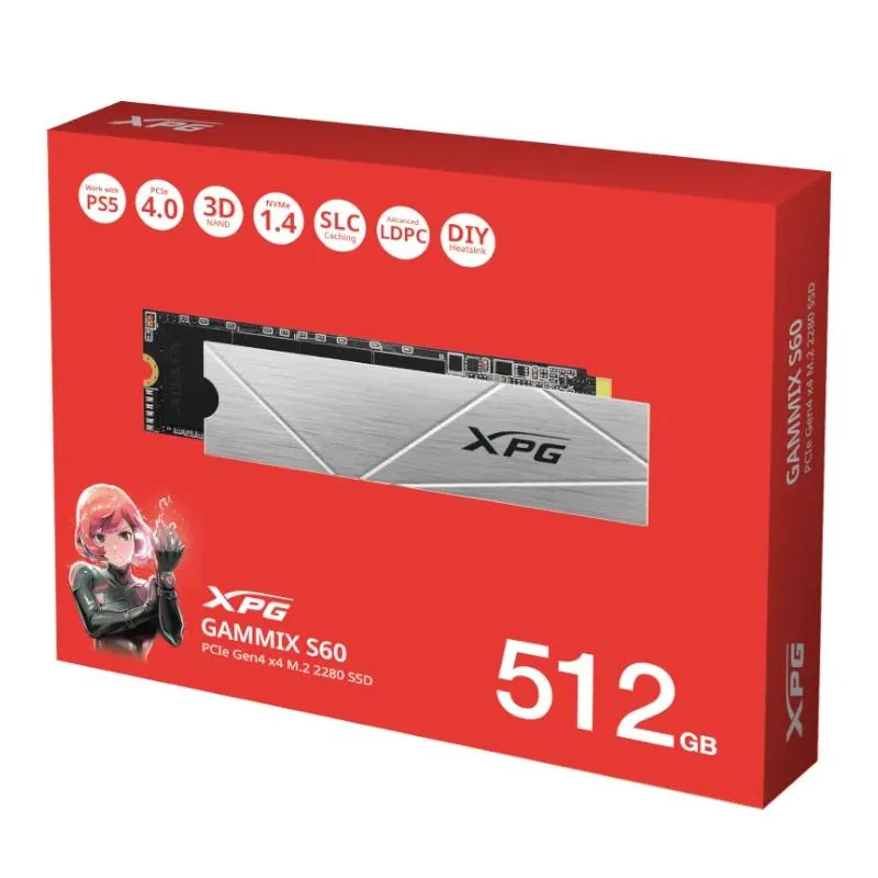ADATA XPG SSD GAMMIX S60 512GB PCIe Gen4 x4 - Imagem de Detalhe 4