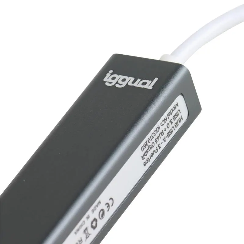 iggual Hub USB-A 3 portas USB 3.0 + RJ45 Gigabit - Imagem de Detalhe 6