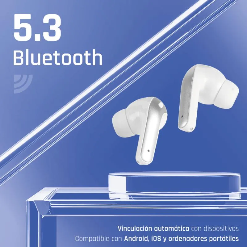 iggual Auriculares sem fios TWS Bluetooth branco - Imagem de Detalhe 7