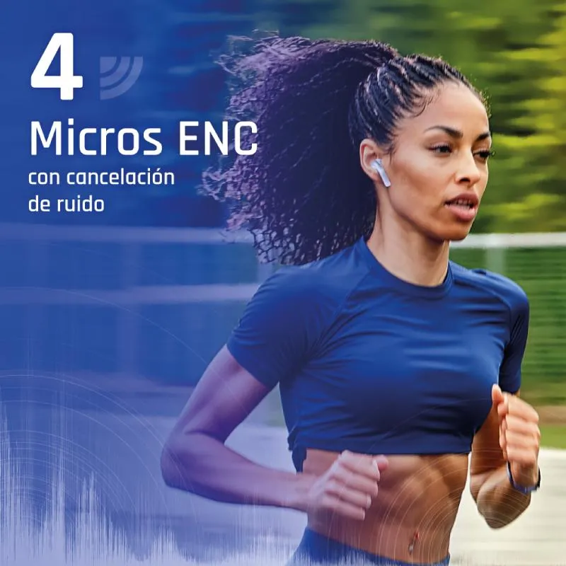 iggual Auriculares sem fios TWS Bluetooth branco - Imagem de Detalhe 9