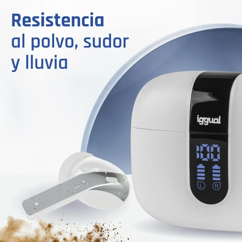 iggual Auriculares sem fios TWS Bluetooth branco - Imagem de Detalhe 10