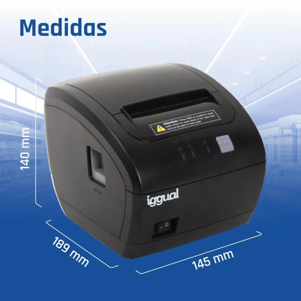 iggual Impressora térmica TP EASY 80 USB+RJ11 WiFi - Imagem de Detalhe 14