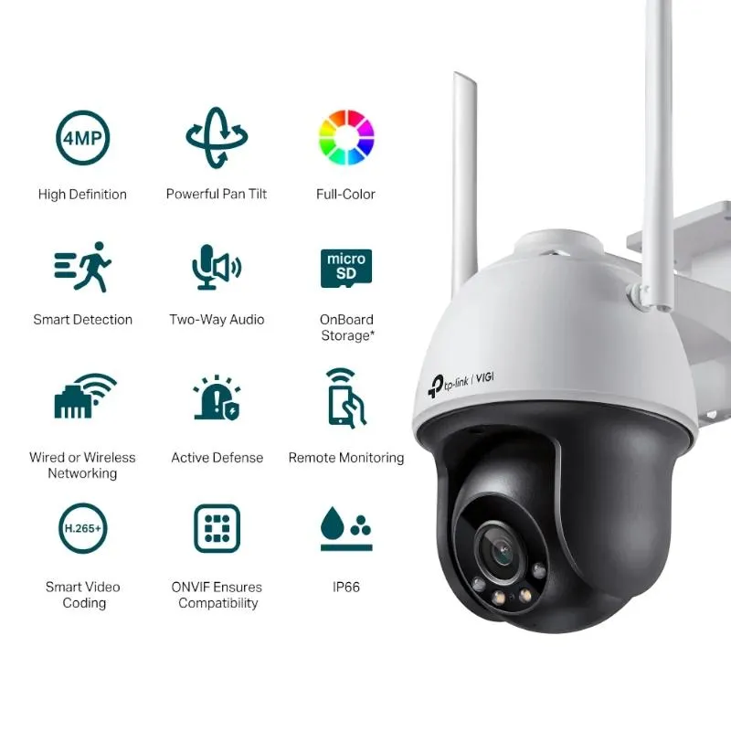 VIGI Câmara IP PT C540-W 4MP Plástico FColor Wi-Fi - Imagem de Detalhe 3