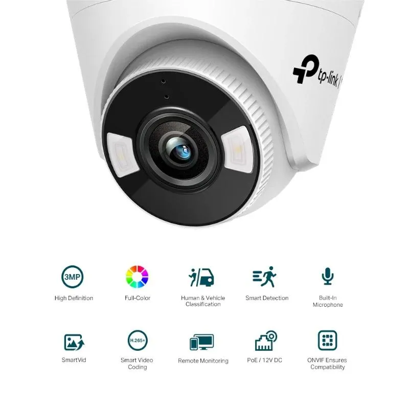 VIGI Câmara IP Turret C430 3MP PlásT Full-Color 2. - Imagem de Detalhe 3