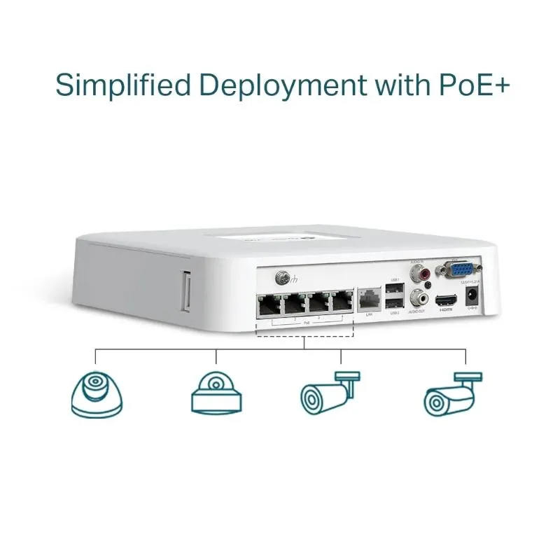 VIGI NVR1104H-4P Gravador IP Simples HDD 01 HDD 4 - Imagem de Detalhe 5