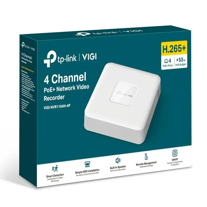 VIGI NVR1104H-4P Gravador IP Simples HDD 01 HDD 4 - Imagem de Detalhe 6