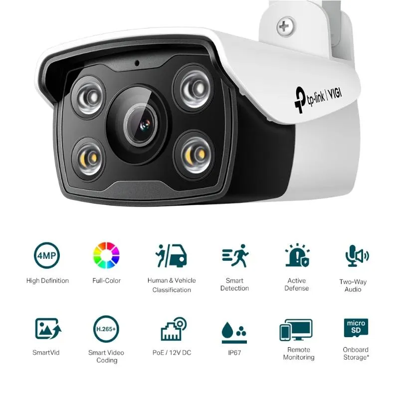 VIGI Câmara IP Bullet C340 4MP Plástico Full-Color - Imagem de Detalhe 3