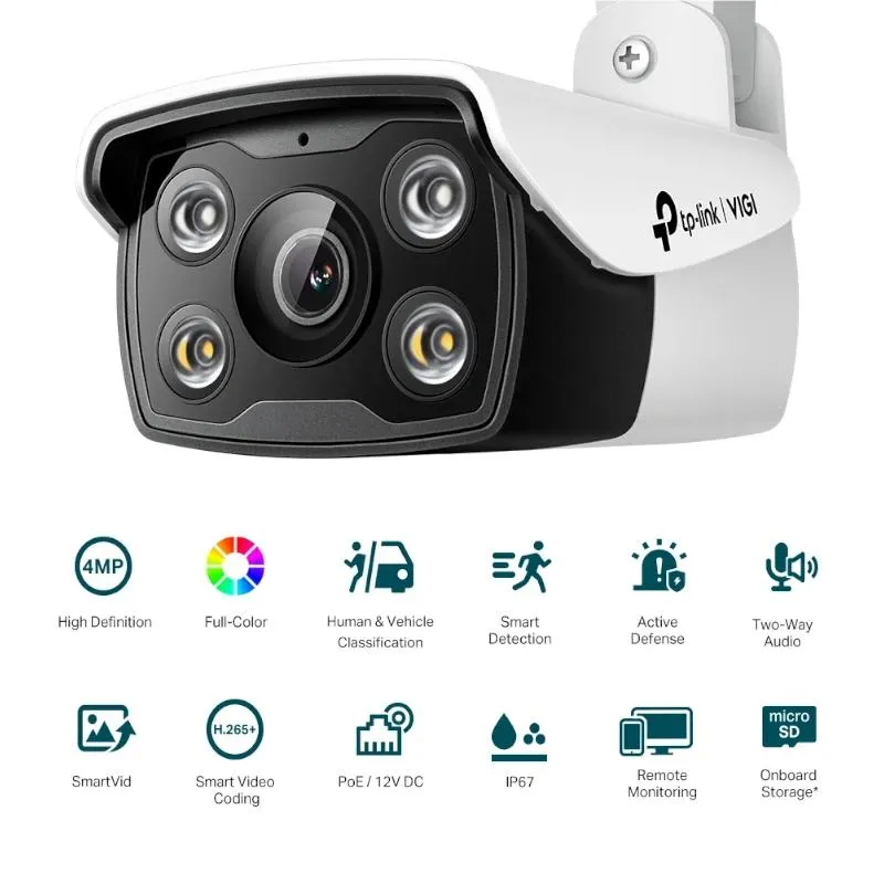 VIGI Câmara IP Bullet C340 4MP Plástico Full-Color - Imagem de Detalhe 3