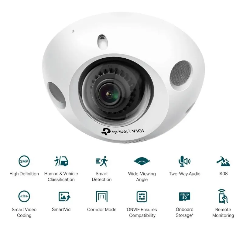 TP-Link VIGI C230I MINI(2.8MM) câmara de segurança Domo Câmara de segurança IP Interior e exterior 2304 x 1296 pixels Teto - Imagem de Detalhe 3