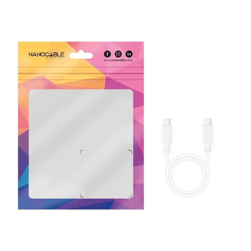 Nanocable Cabo USB2.0 3A USB-C/M-M 1 M Branco - Imagem de Detalhe 4