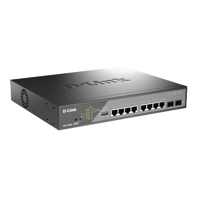 D-Link DSS-200G-10MP/E switch de rede Gerido L2 Gigabit Ethernet (10/100/1000) Power over Ethernet (PoE) 1U Cinzento - Imagem de Detalhe 4