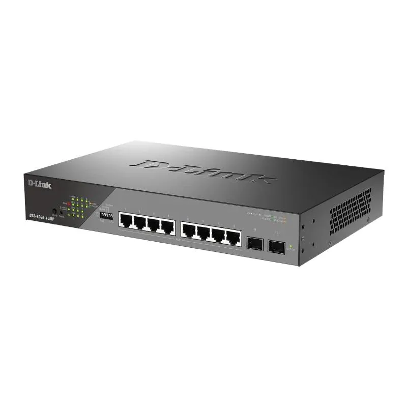 D-Link DSS-200G-10MP/E switch de rede Gerido L2 Gigabit Ethernet (10/100/1000) Power over Ethernet (PoE) 1U Cinzento - Imagem de Detalhe 5