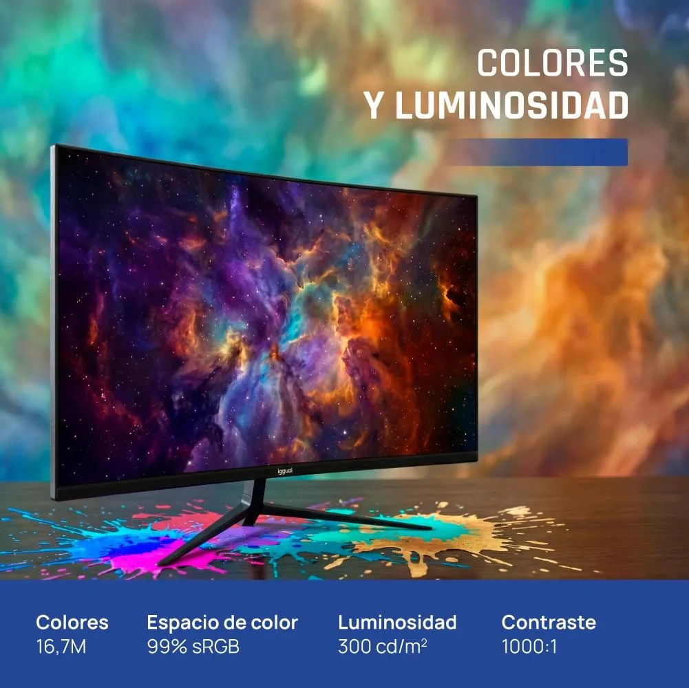 iggual Monitor 27" IPS 16:9 FHD 75Hz VGA HDMI Slim - Imagem de Detalhe 6