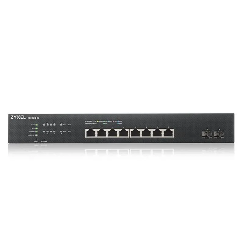 Zyxel XS1930-10-ZZ0101F switch de rede Gerido L3 10G Ethernet (100/1000/10000) Preto - Imagem de Detalhe 1