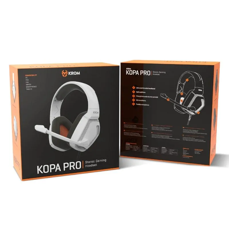 KROM KOPA PRO | AURICULAR GAMING STEREO BRANCO - Imagem de Detalhe 3