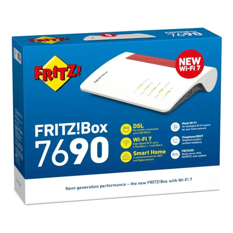 Fritz!Box 7690 Roteador WiFi7 4x4 Mesh 1x2,5Gb WAN - Imagem de Detalhe 3