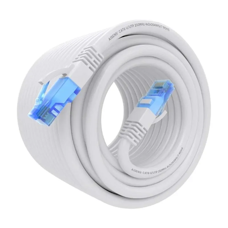 Aisens Cabo RJ45 CAT.6 UTP AWG26 CCA Branco 15m - Imagem de Detalhe 1