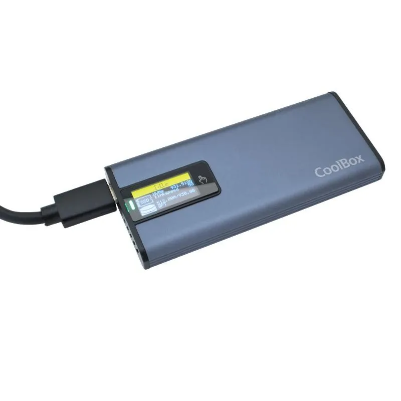 Coolbox CAJA SSD M.2 NVMe/SATA LCD MINICHASE PS32 - Imagem de Detalhe 1
