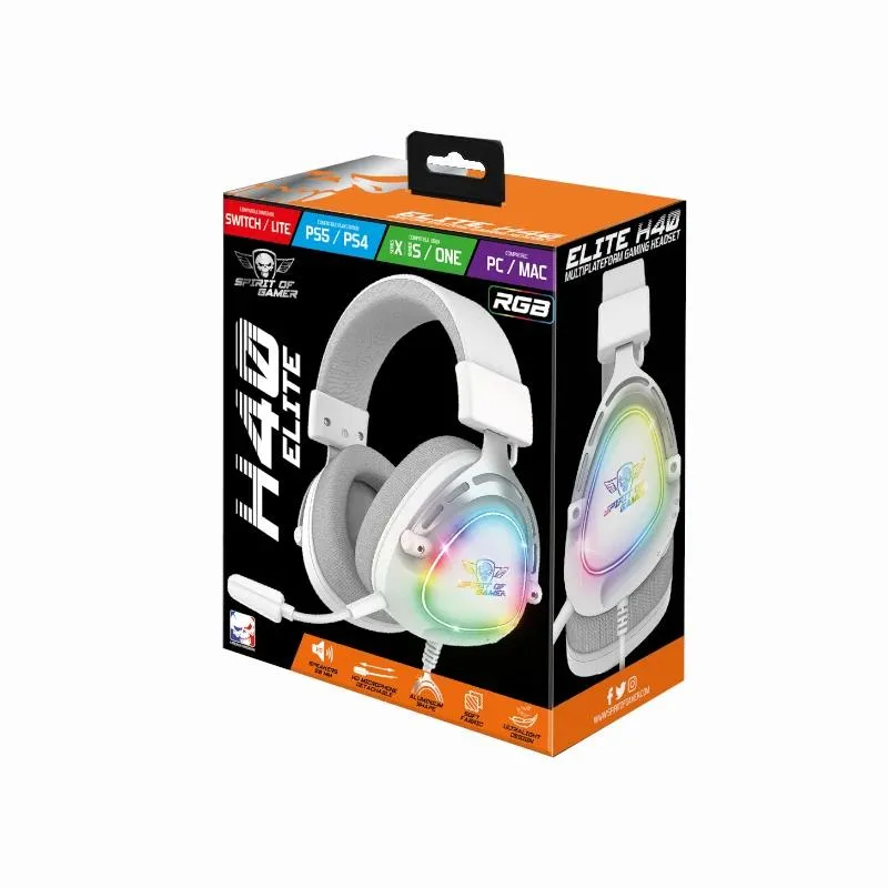 Spirit of Gamer Auriculares Elite H-40 Branco - Imagem de Detalhe 1