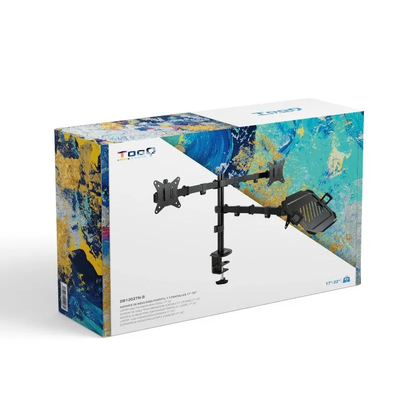 Tooq DB1202TN-B Suporte de mesa 2 ecrãs + portátil - Imagem de Detalhe 3