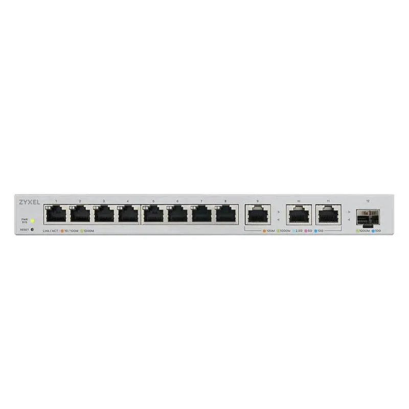 Zyxel XGS1250-12 Gerido L2 10G Ethernet (100/1000/10000) Cinzento - Imagem de Detalhe 1