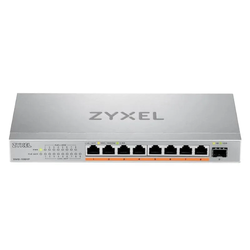 Zyxel XMG-108HP Não-gerido 2.5G Ethernet (100/1000/2500) Power over Ethernet (PoE) - Imagem de Detalhe 2