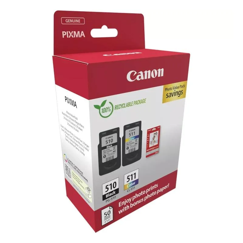 Canon Cartucho MultiPack PG-510/CL511+papel - Imagem de Detalhe 2
