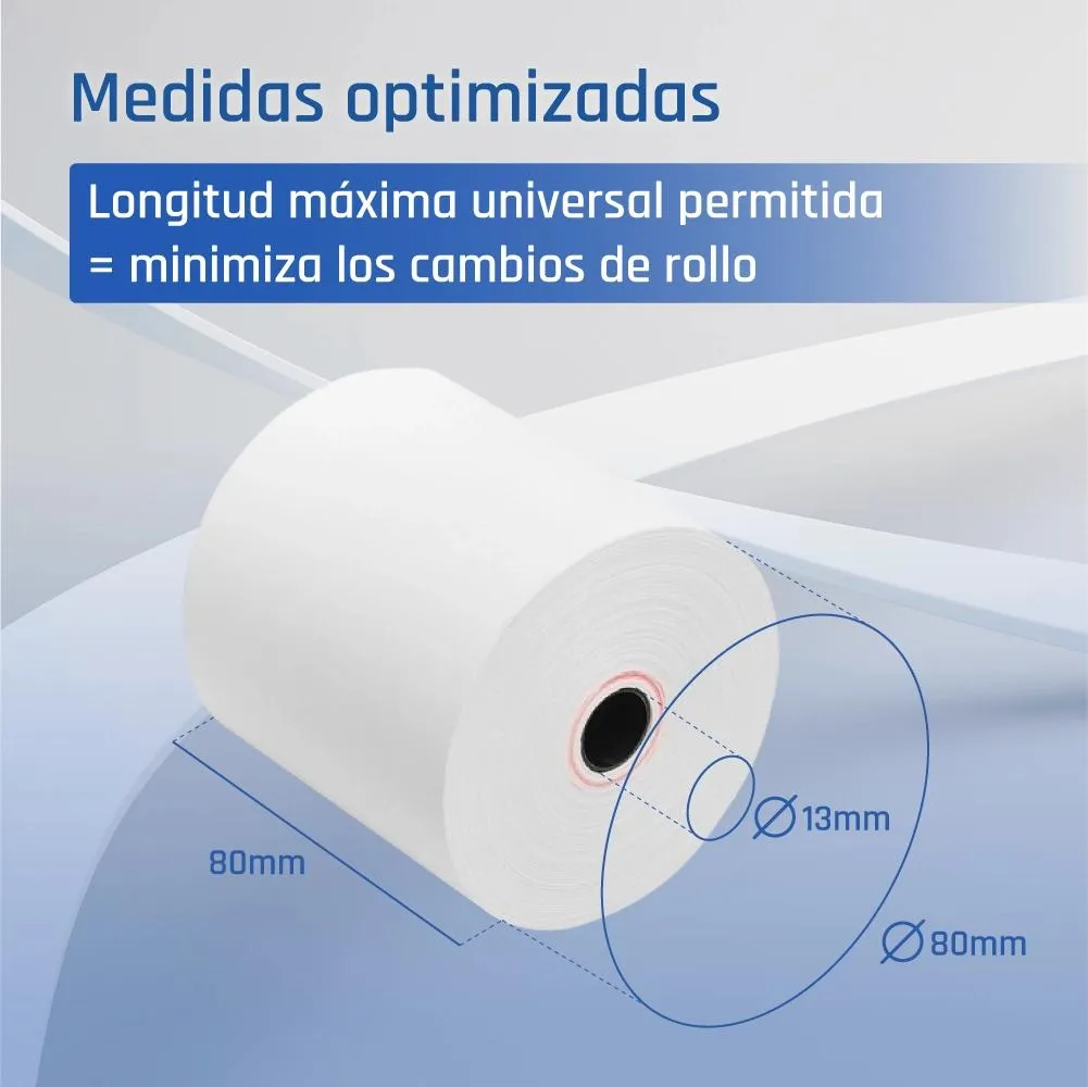 iggual Caixa 50 rolos papel térmico 80x80x13 mm - Imagem de Detalhe 2