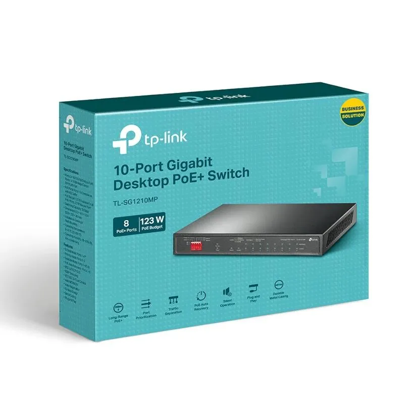 TP-Link TL-SG1210MP Switch 8xGb PoE+ 2xGb 1xSFP - Imagem de Detalhe 3