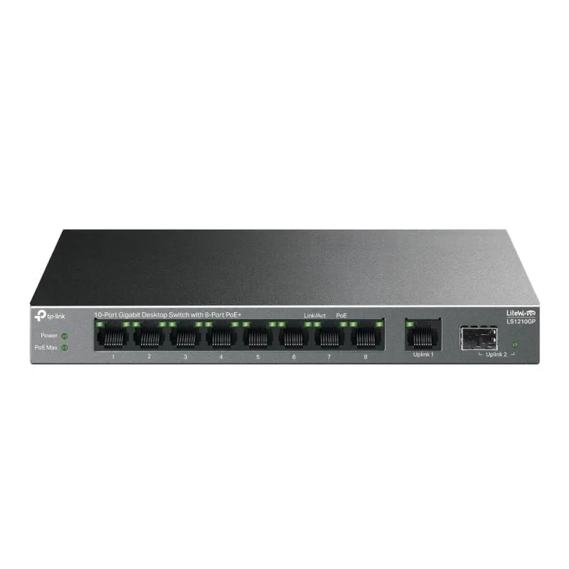 TP-Link LS1210GP Switch 8xG PoE+ 1xGb 1xSFP 61W - Imagem de Detalhe 3