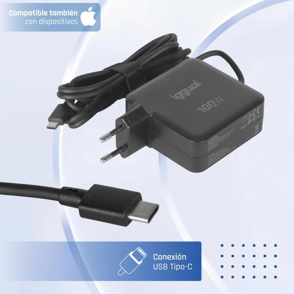 iggual Carregador portátil e móvel tipo C PD 100W - Imagem de Detalhe 2