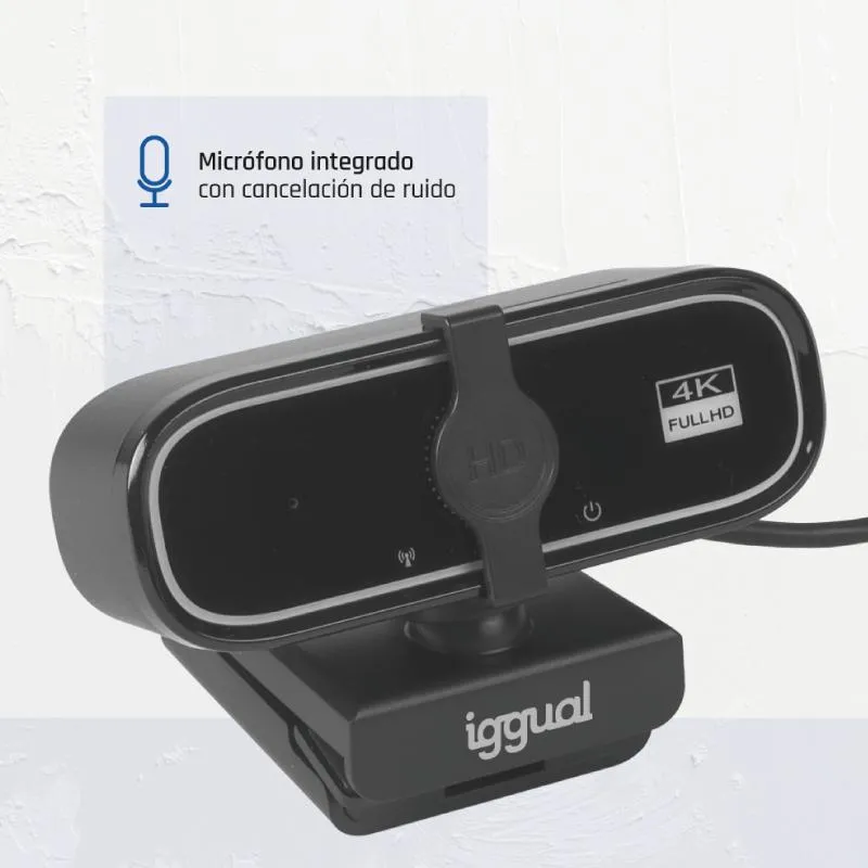 iggual Webcam USB 4K UHD WC3840 Visão Profissional Empresarial - Imagem de Detalhe 2