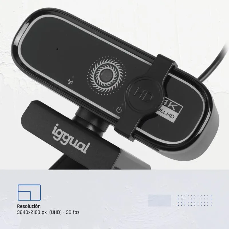 iggual Webcam USB 4K UHD WC3840 Visão Profissional Empresarial - Imagem de Detalhe 4