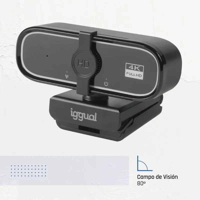 iggual Webcam USB 4K UHD WC3840 Visão Profissional Empresarial - Imagem de Detalhe 6