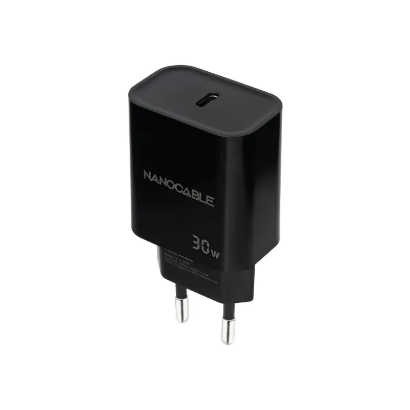 Nanocable Carregador de parede USB-C PD 30W Preto - Imagem de Detalhe 1