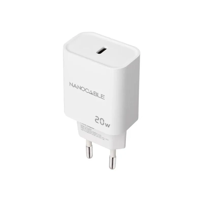 Nanocable Carregador de parede USB-C PD 20W Branco - Imagem de Detalhe 1