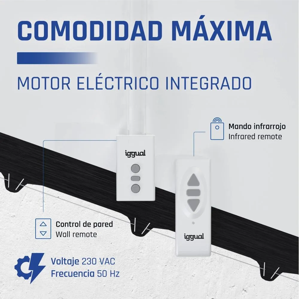 iggual Ecrã eletricamente tensionado 16:9 92" 203x114cm - Imagem de Detalhe 4