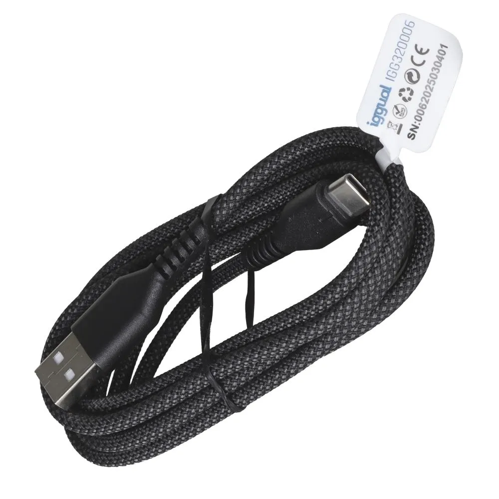 iggual Cabo USB-A para tipo C 3A 180 cm trançado - Imagem de Detalhe 2
