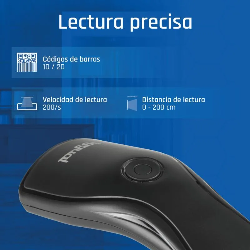 iggual Leitor código de barras 2D USB botão suporte - Imagem de Detalhe 1
