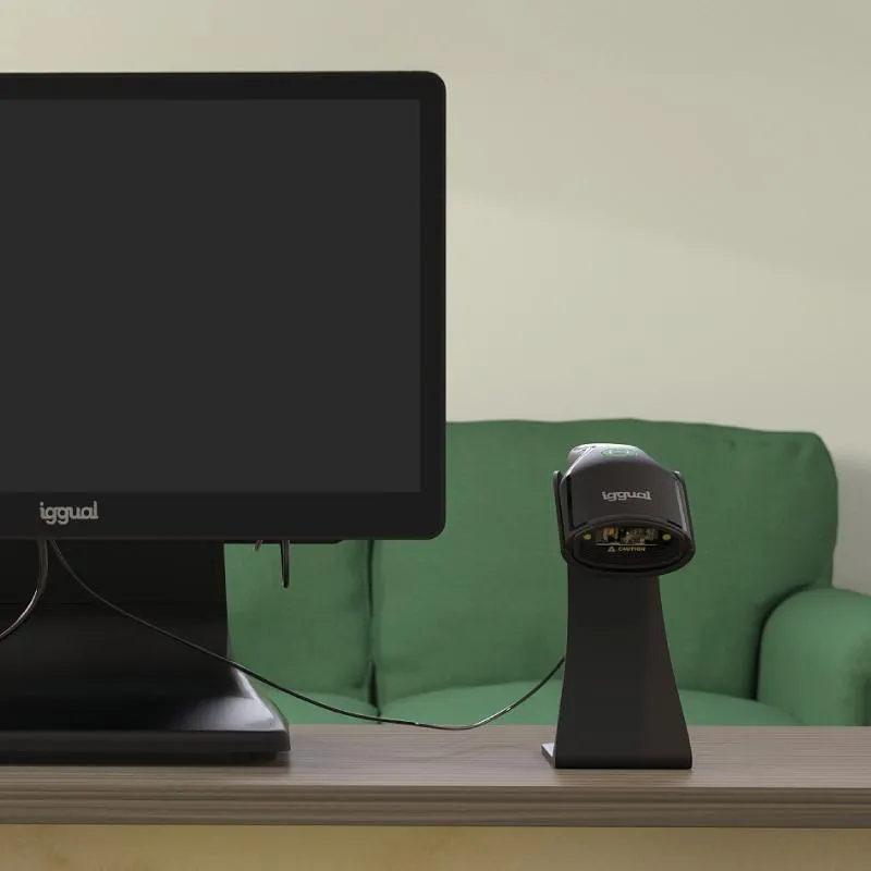 iggual Leitor código de barras 2D USB botão suporte - Imagem de Detalhe 7